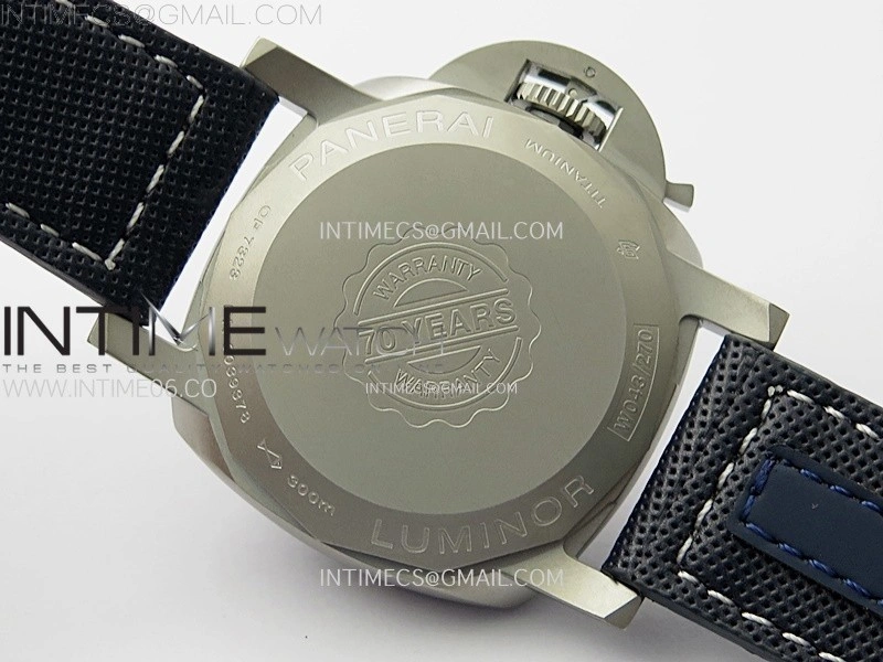 PAM1117 70 Years Ti Case TTF Best Edition Blue Dial on Blue Kevlar Composite Strap P.9010 Clone